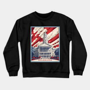 Philadelphia United States of America Tourism Vintage Poster Crewneck Sweatshirt